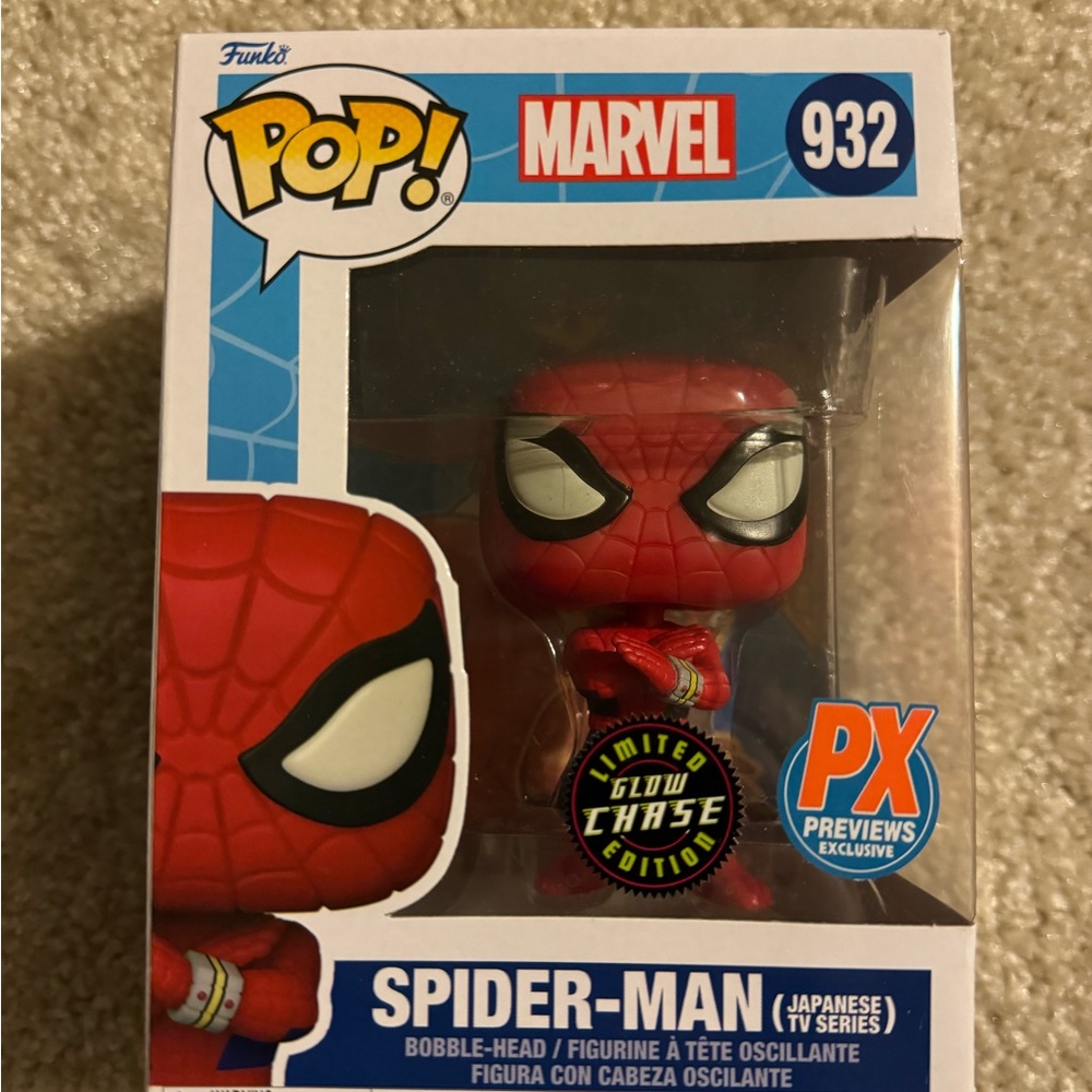 Limited Edition Glow in Dark Chase Pop of Spiderman